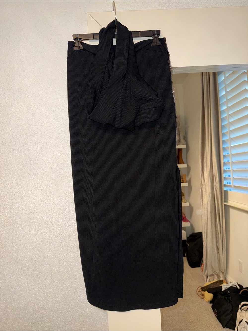 Vici Black Crisscross Cutout Halter Maxi Dress - Picture 6 of 6